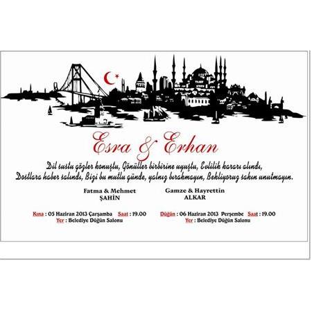 İSTANBUL SİLÜETİ UCUZ DAVETİYE NO : 262 - BİLGİ ve FİYAT İÇİN WHATSAPP : 0 532 547 61 85