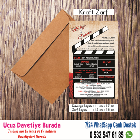 KLAKET DAVETİYE - 500 ADET DAVETİYE 150 TL (zarfsız)- BİLGİ-SİPARİŞ İÇİN WHATSAAP : 0532 547 61 85