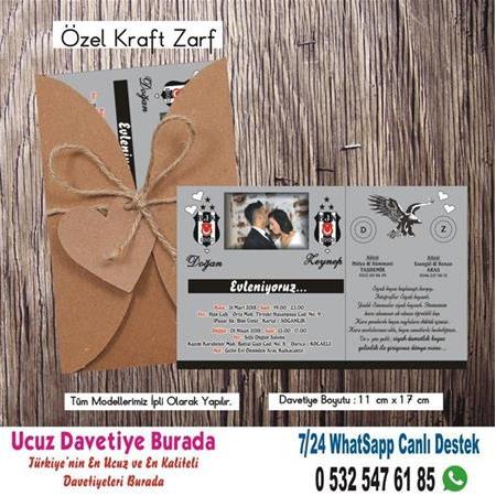 Beşiktaş Düğün Davetiyesi - 5625  - BİLGİ ve FİYAT İÇİN WHATSAPP : 0 532 547 61 85