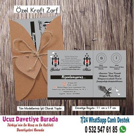 Beşiktaş Düğün Davetiyesi - 54987-  - BİLGİ ve FİYAT İÇİN WHATSAPP : 0 532 547 61 85
