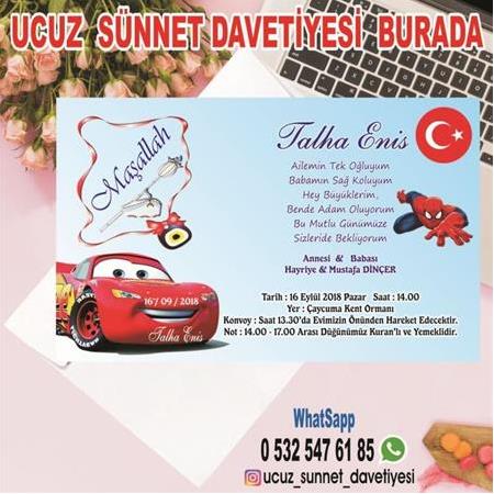 UCUZ SÜNNET DAVETİYESİ -1046 - BİLGİ ve SİPARİŞ İÇİN WHATSAPP : 0 532 547 61 85