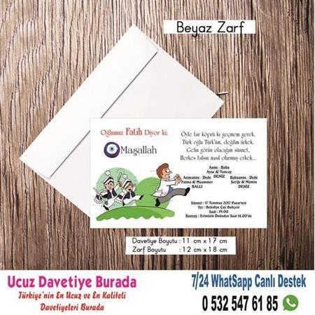 Ucuz Sünnet Davetiyesi -a106- BİLGİ - SİPARİŞ İÇİN WHATSAPP : 0 532 547 61 85