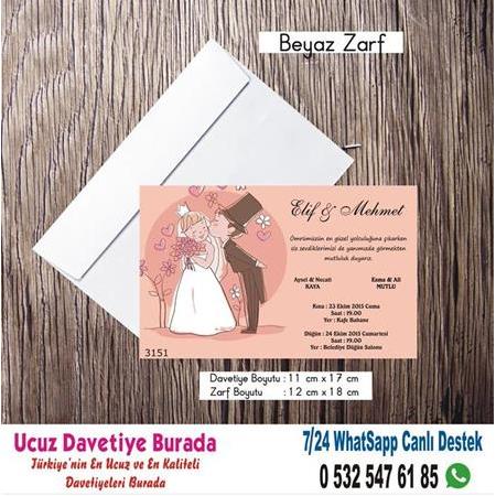 Karikatürlü Davetiyeler - 500 ADET DAVETİYE 150 TL (zarfsız)-5760 - BİLGİ WHATSAAP : 0 532 547 61 85