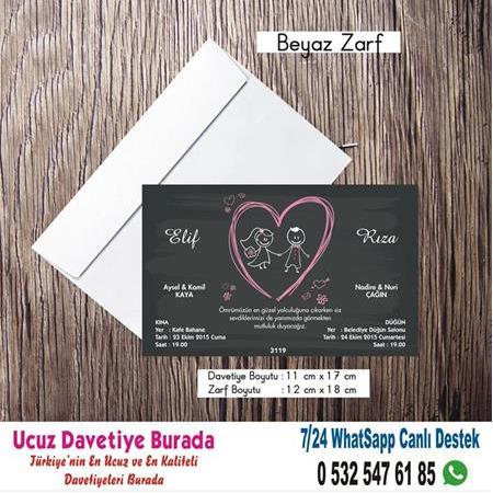 Karikatürlü Davetiyeler - 500 ADET DAVETİYE 150 TL (zarfsız)-5764 - BİLGİ WHATSAAP : 0 532 547 61 85