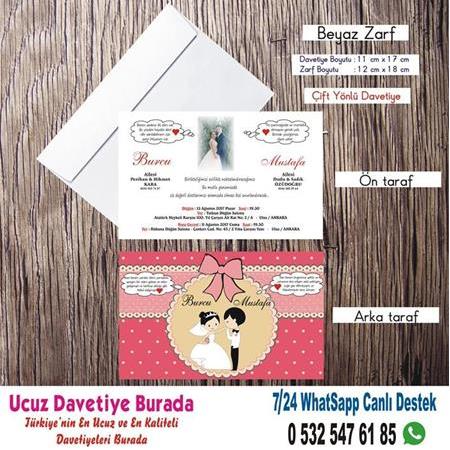 Resimli Ucuz Davetiyeler - 500 ADET DAVETİYE 200 TL (zarfsız) -5812- BİLGİ WHATSAAP: 0 532 547 61 85