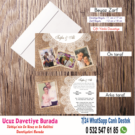 Resimli Ucuz Davetiyeler - 5841- BİLGİ ve FİYAT İÇİN WHATSAPP : 0 532 547 61 85