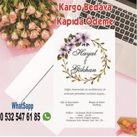 KÖRFEZ BAYRAKLI İZMİR UCUZ DÜĞÜN DAVETİYESİ - BİLGİ VE SİPARİŞ İÇİN WHATSAPP : 0 532 547 61 85