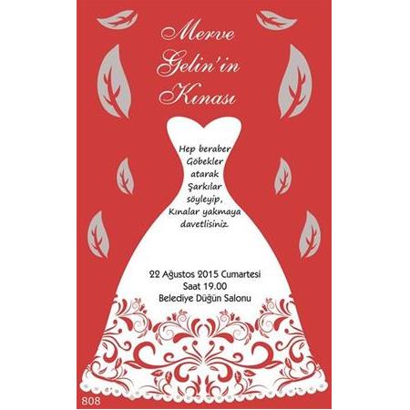 UCUZ KINA DAVETİYESİ -  NO : 808- BİLGİ ve FİYAT İÇİN WHATSAPP : 0 532 547 61 85