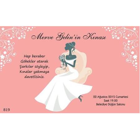 UCUZ KINA DAVETİYESİ -  NO : 819- BİLGİ ve FİYAT İÇİN WHATSAPP : 0 532 547 61 85