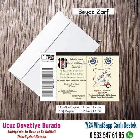 Beşiktaş Biletix Ucuz Sünnet Davetiyesi -6266- BİLGİ WHATSAAP : 0 532 547 61 85