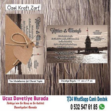 Kız Kulesi Düğün Davetiyeleri -5780- BİLGİ ve SİPARİŞ İÇİN WHATSAPP : 0 532 547 61 85